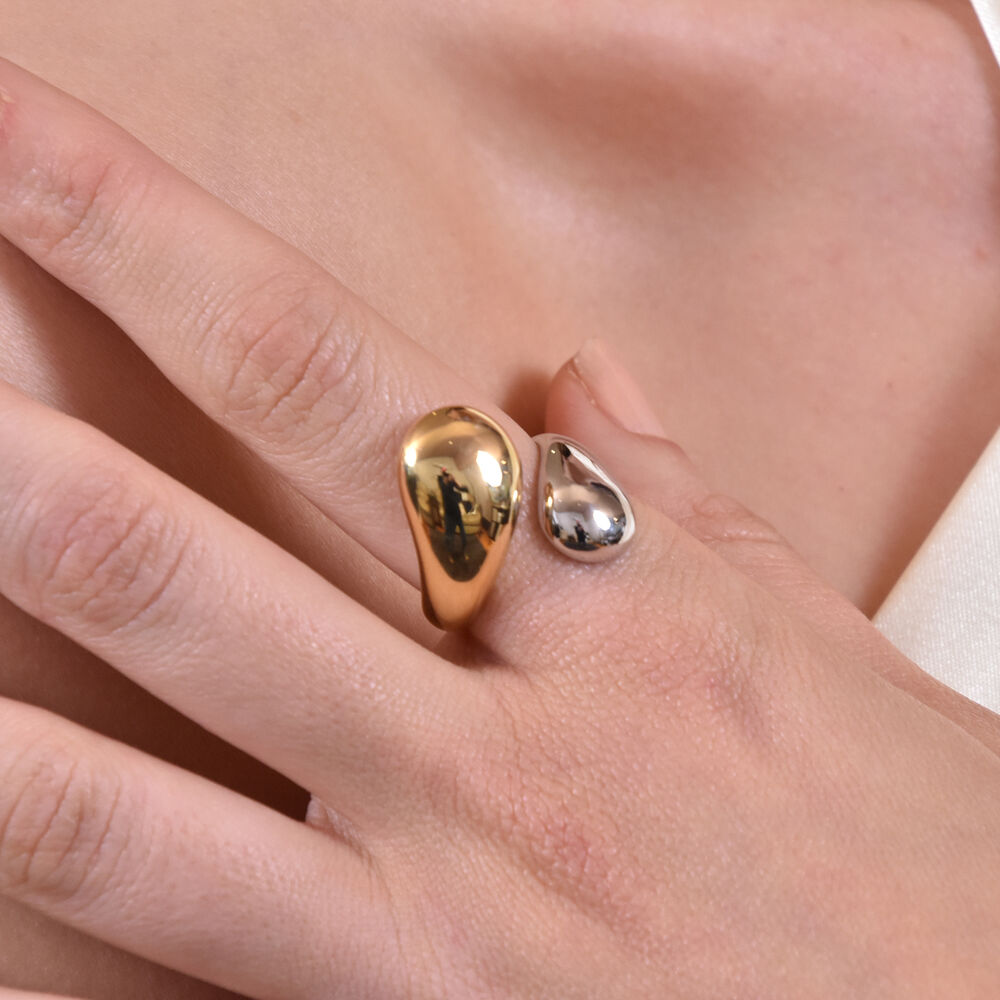 Culturesse Monique Dual Tone Open Ring