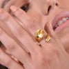 Culturesse Sage Artisan Gold Vermeil Open Ring