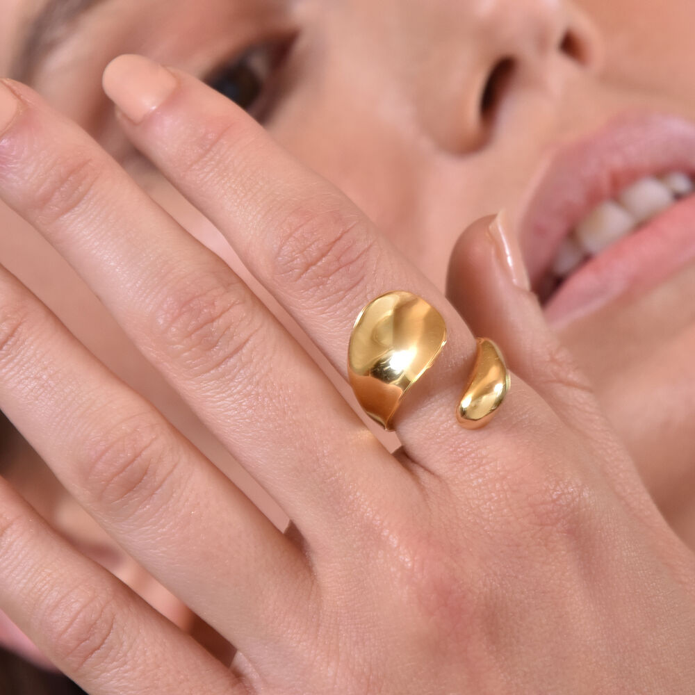 Culturesse Sage Artisan Gold Vermeil Open Ring