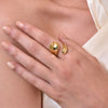 Culturesse Sage Artisan Gold Vermeil Open Ring