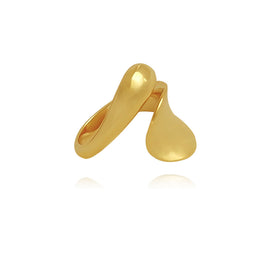 Culturesse Sage Artisan Gold Vermeil Open Ring