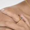 Culturesse Phaedra Austrian Fine Zircon Open Ring (Gold Vermeil)