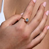 Culturesse Phaedra Austrian Fine Zircon Open Ring (Gold Vermeil)