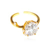 Culturesse Phaedra Austrian Fine Zircon Open Ring (Gold Vermeil)