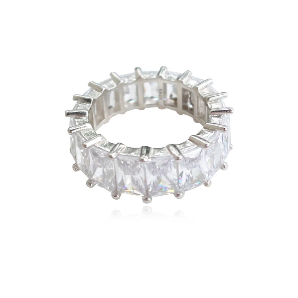 Culturesse Arcene Luxury Inlaid Zircon Ring [Size: 7]