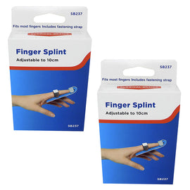 Surgical Basics Universal Metal Finger Splint x2 Adjustable Malleable Support