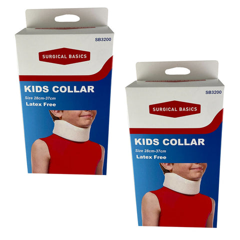 Surgical Basics Kids Foam Neck Collar Cervical Support Brace 28-37cm Pack of 2