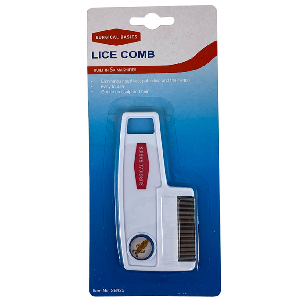 Surgical Basics Head Lice Comb With Magnifier Nits Egg Flea Removal