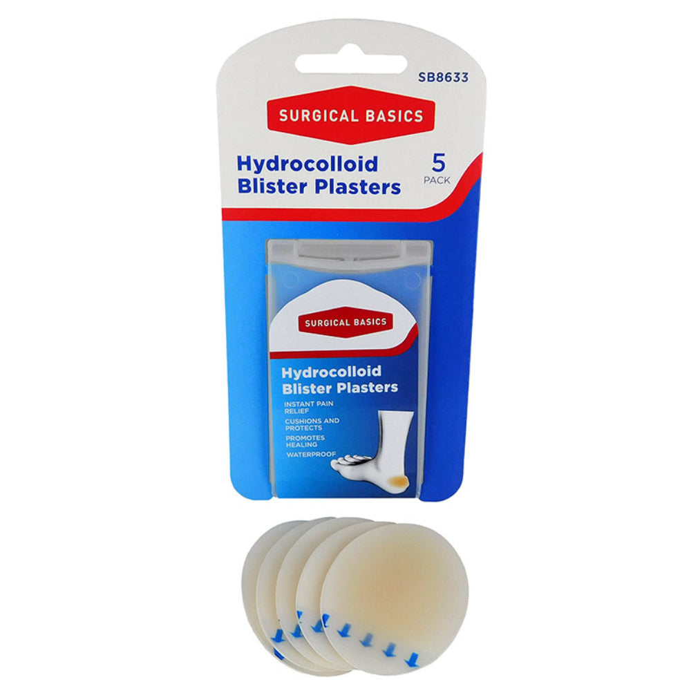 Surgical Basics Hydrocolloid Blister Plasters 44 x 69mm 5 Pack