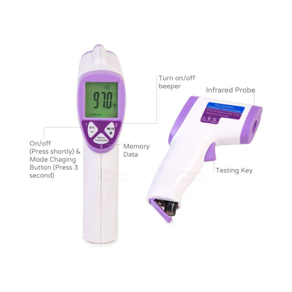 Surgical Basics Adult & Baby Digital Infrared Forehead Thermometer Gun No Touch Temperature