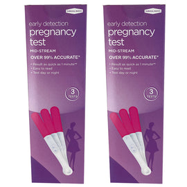 Surgical Basics Midstream Early Pregnancy Test HCG Urine Strips 6 Pack 25 mIU mL