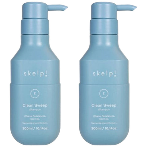 Skelp Clean Sweep Rebalancing Shampoo 2x 300ml Australian Made