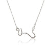 Culturesse Bleu Abstract Line Art Necklace