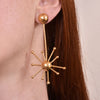 Culturesse Soleste 24K Artisan Sun Drop Earrings