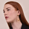Culturesse Soleste 24K Artisan Sun Drop Earrings