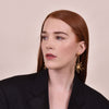 Culturesse Soleste 24K Artisan Sun Drop Earrings