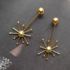 Culturesse Soleste 24K Artisan Sun Drop Earrings