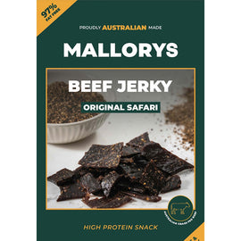 Mallorys Jerky Safari Beef Jerky Bulk 1kg Aussie Snack (for Human Consumption)