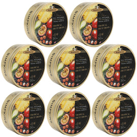 Simpkins Tropical Fruit Drops 8 x 200g Tins Traditional Glucose Travel Sweets