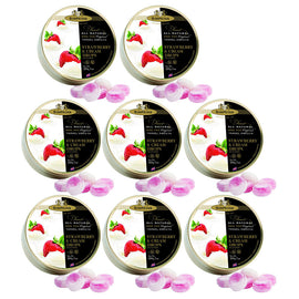 Simpkins Strawberries & Cream Drops 8 x 200g Tins Traditional British Sweets