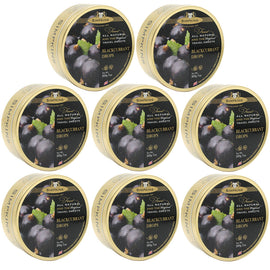 Simpkins Black Currant Drops 8 x 200g Traditional British Glucose Travel Sweets