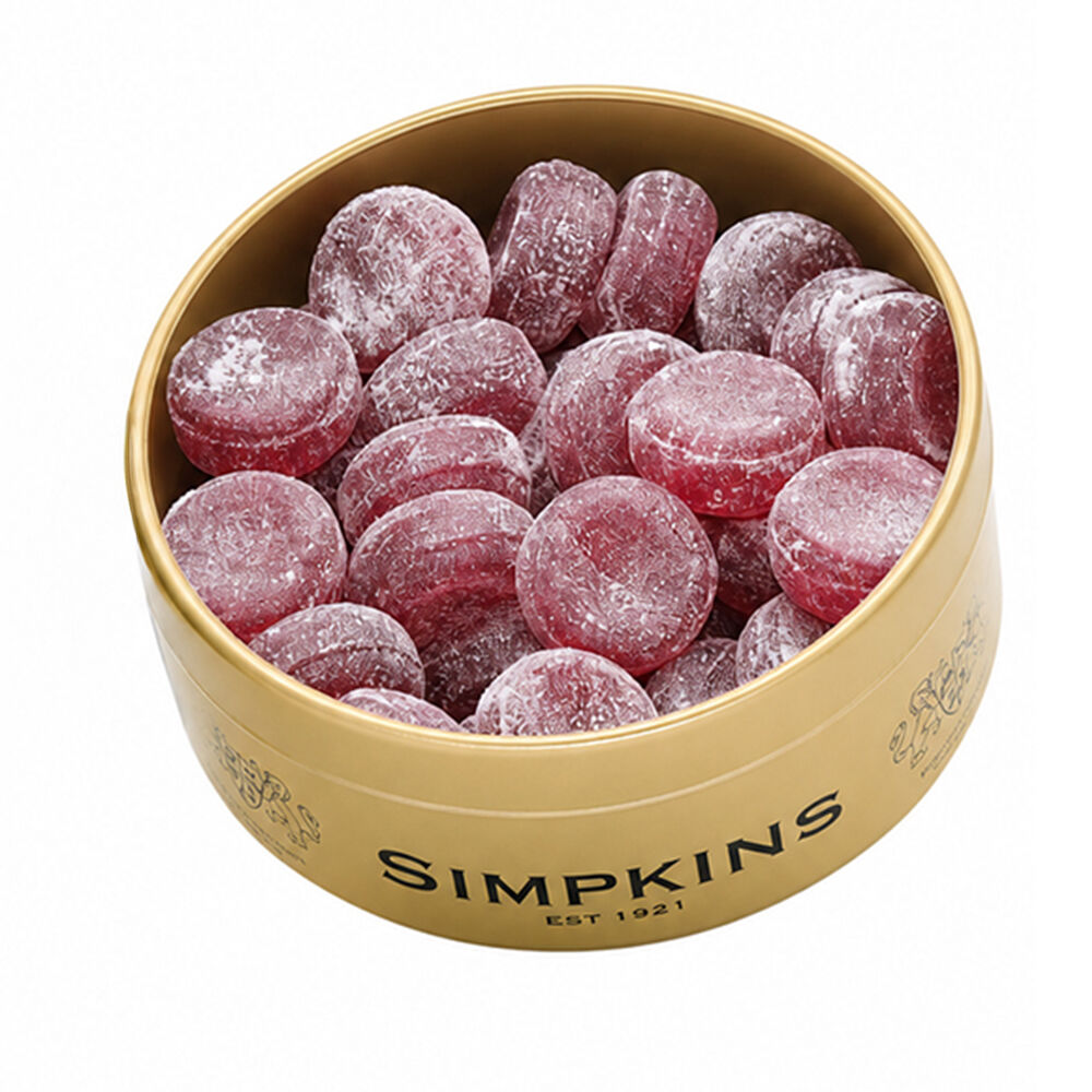 Simpkins Black Currant Drops 200g Tin Sweets Candy Lollies