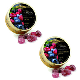 Simpkins Forest Fruit Drops 2 x 200g Tin Traditional English Sweets
