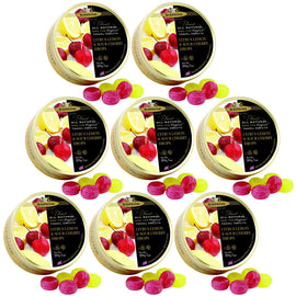 Simpkins Lemon Sour Cherry Drops 8 x 200g Tins Traditional British Travel Sweets