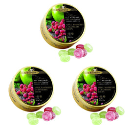 Simpkins 3 x Apple Raspberry and Cranberry Drops 200g Tin Sweets Candy Lollies