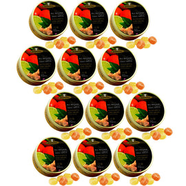 Simpkins Mandarin Lime Ginger Drops 12 x 200g Tins Natural British Travel Sweets