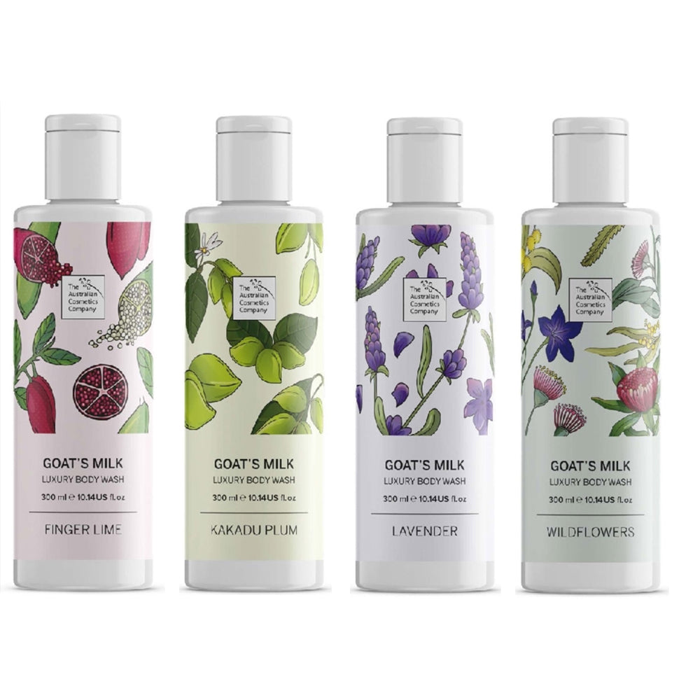 The Australian Cosmetics Company Body Wash Mixed Scent 300ml x 4 Value Pack