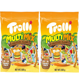 Trolli Treasure Island Multimix 2x 500g Mixed Family Pack Lollies Favourites