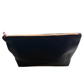 Black Makeup Cosmetic Bag Zip Pouch Toiletry Travel Storage Case