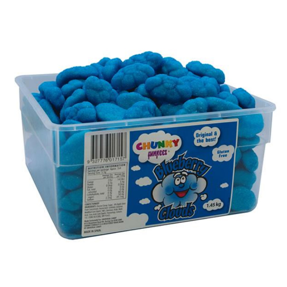 Chunky Funkeez Blueberry Clouds Tub Candy Lollies Sweets Bulk Pack 1.45kg