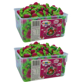 Chunky Funkeez Jelly Filled Strawberries Candy Lollies Sweets Bulk Pack 2x 1.45kg