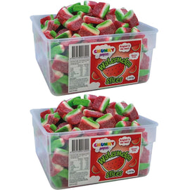 Chunky Funkeez Watermelon Slice Tub Candy Lollies Sweets Bulk Pack 2x 1.45kg