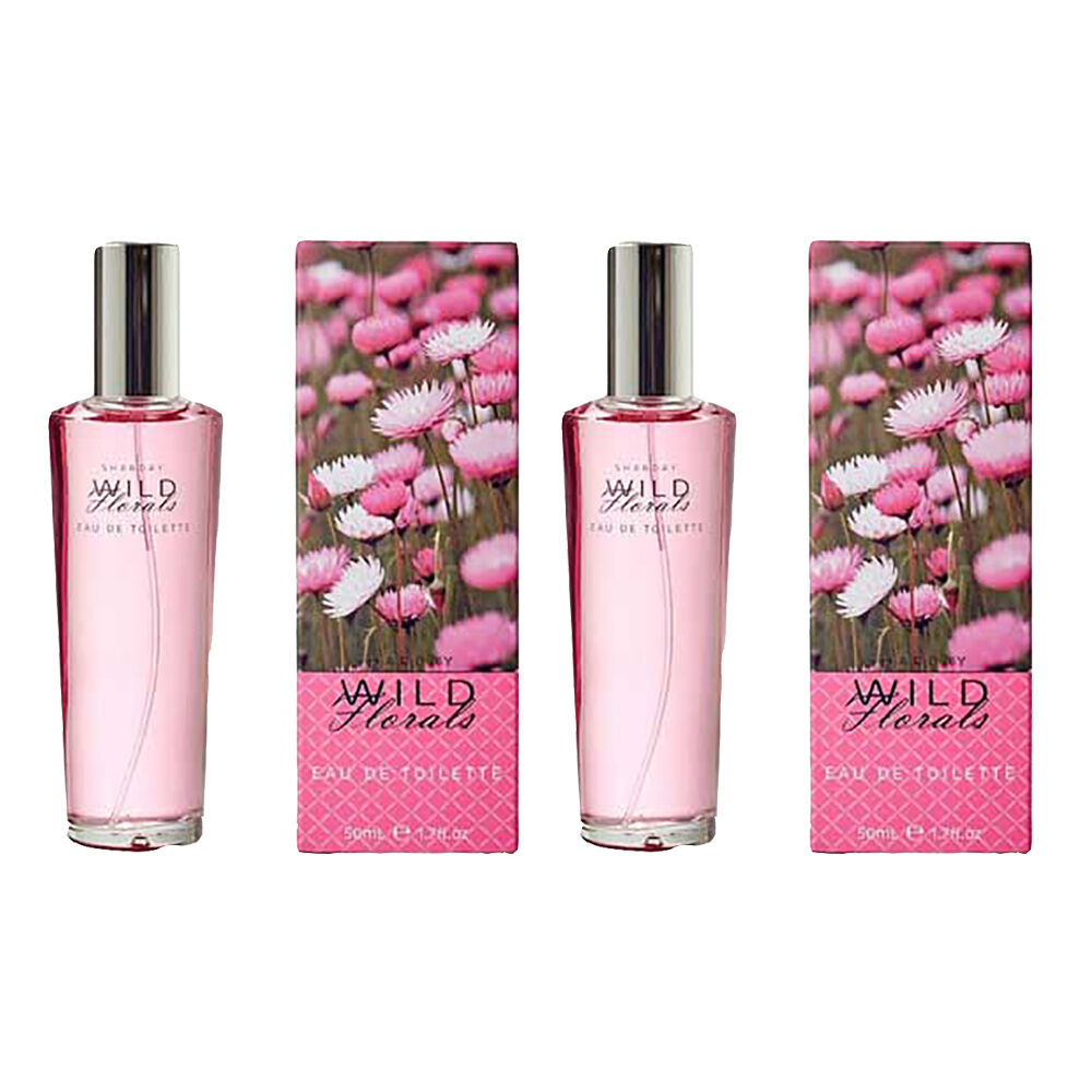 Sharday Wild Florals Eau De Toilette 50ml Twin Pack Floral Perfume Spray