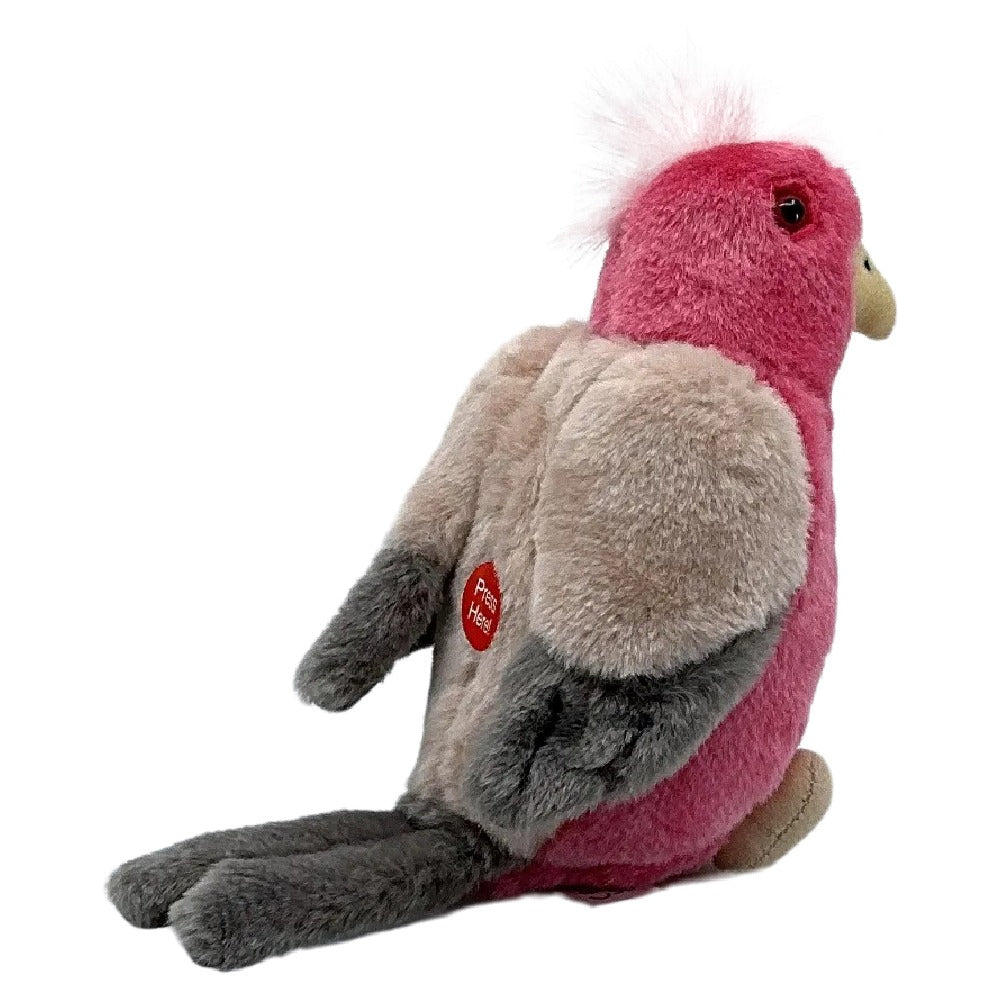 Wild Republic Galah Bird Plush Toy Stuffed Animal With Sound 17cm