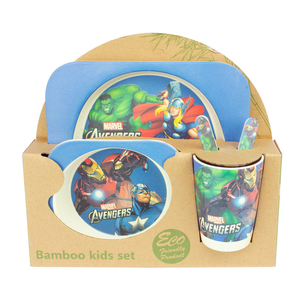 Baby & Me Bamboo Feed Set Eco Friendly Baby Kids Dinnerware Avengers