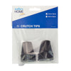 Safe Home Care Crutch Tips Rubber Non-Slip End Bottom Black 19mm Pack x 2