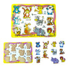 Animals Puzzle Set Wooden Puzzles Kids Childrens Educational Toys
