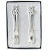 Baby 2-Piece Cutlery Set Spoon Fork Small Bear Design Handle Kids Tableware