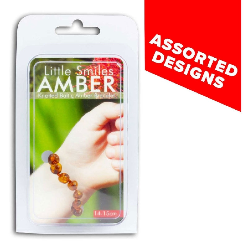 Little Smiles Knotted Baltic Amber Bracelet 14-15cm