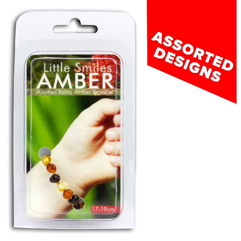 Little Smiles Knotted Baltic Amber Bracelet 17-19cm