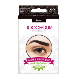 1000 Hour Eyelash and Brow Non Peroxide Tint Kit Natural Black 1 Pack
