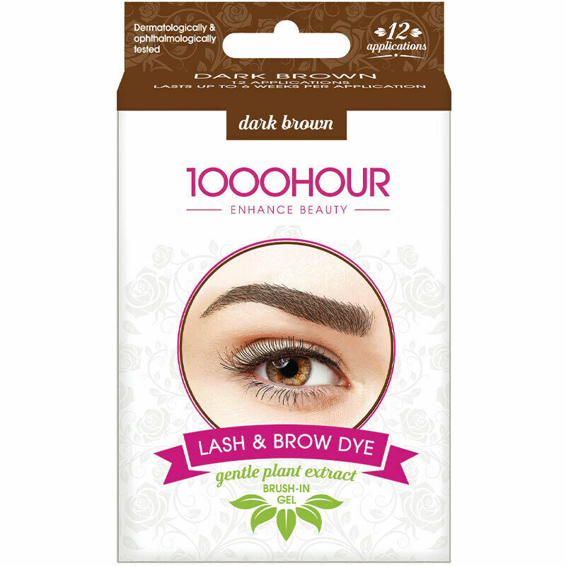 1000 Hour Plant Extract Eyelash & Brow Dye Kit Natural Dark Brown