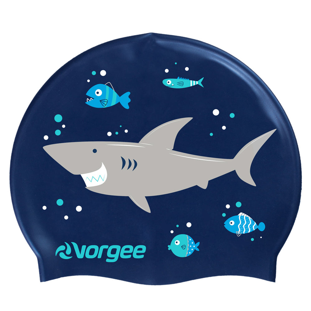 Vorgee Character Silicone Swimming Cap Shark Outdoor Water Sports