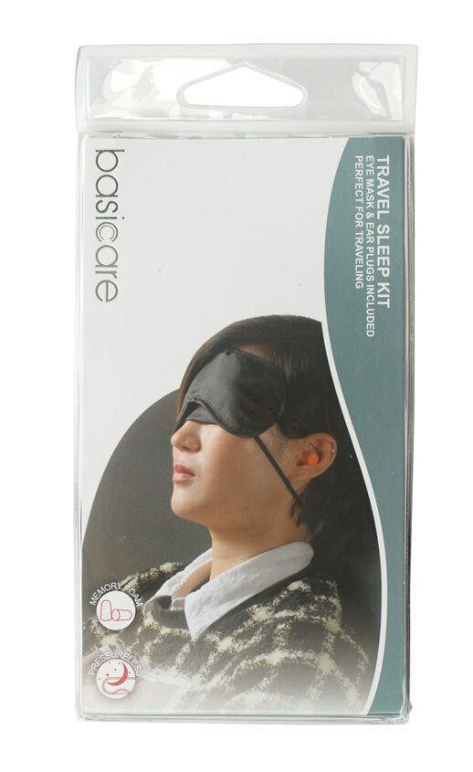 Basicare Travel Sleep Kit Eye Mask with Ear Plug
