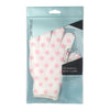 Basicare Exfoliating Body Gloves White with Pink Dots