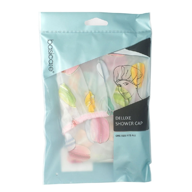 Basicare Deluxe Shower Cap Macaron One Size Fits All